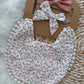 Organic Cotton Bib & Bow Headbands Set