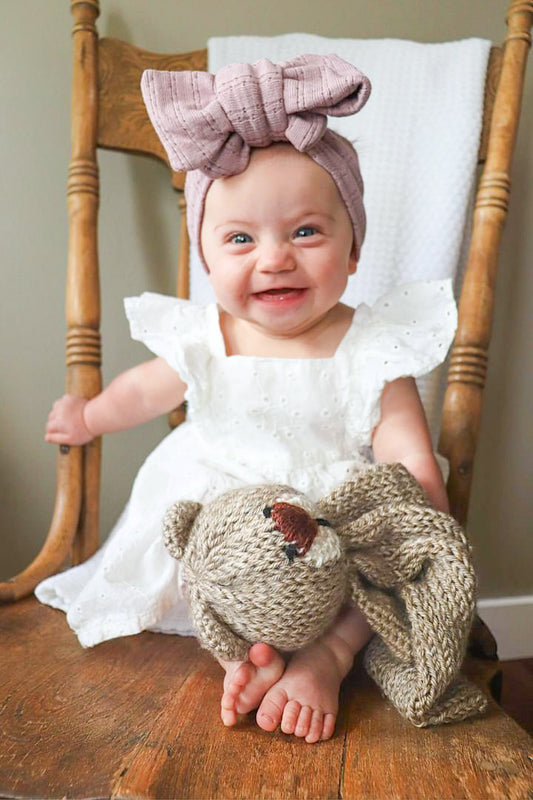 Cotton Knit Baby Girl Headband