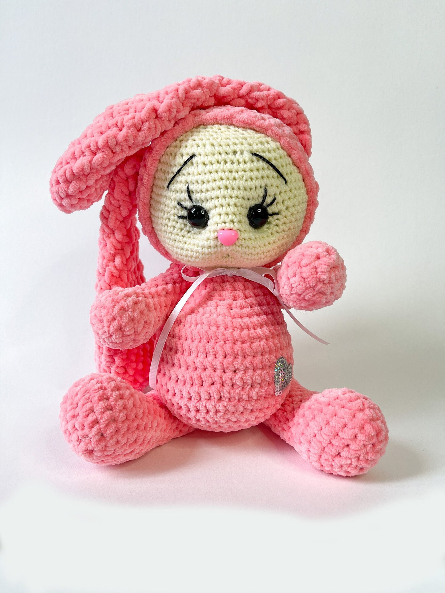 Ultra Soft Stuffed Hand Knitted Bunny | Crochet Stuffed Animal Toy |