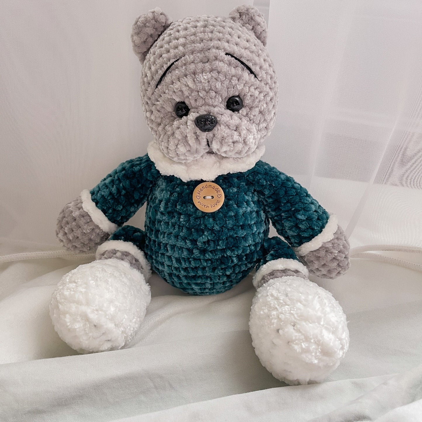 Ultra Soft Stuffed Crochet Hand Knitted Bear | Crochet Stuffed Animal Toy |