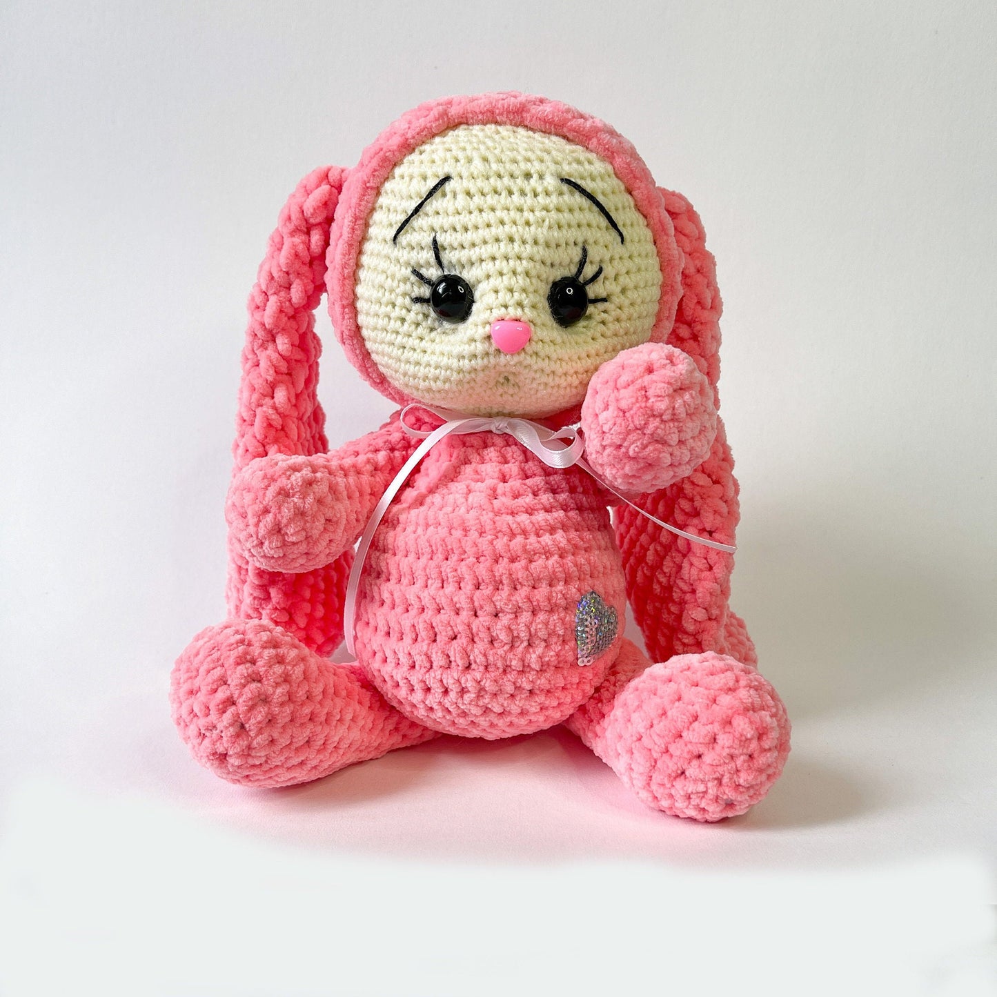 Ultra Soft Stuffed Hand Knitted Bunny | Crochet Stuffed Animal Toy |